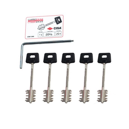 Набор для перекодировки замков CISA 06520.61.1 5 длинных ключей - Фото №1