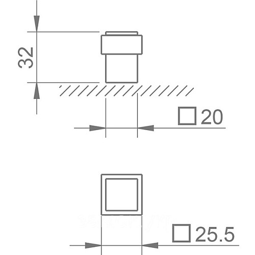 Стопор дверной напольный TUPAI 2617 Q хром матовый  - Фото №2
