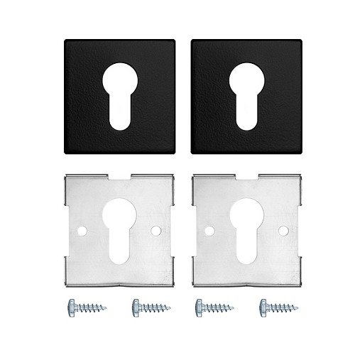 Накладки на сердцевину ROSTEX H56 PZ SQUARE матовая черная - Фото №3