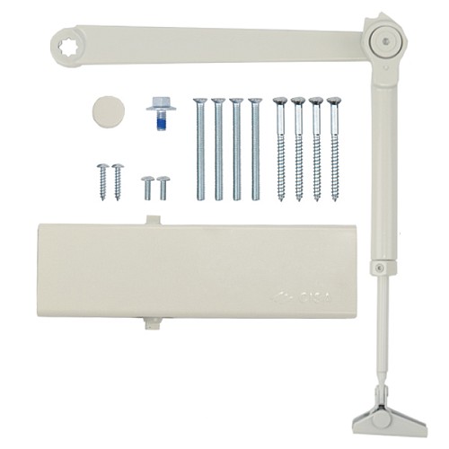 Доводчик CISA C1611.05.0.45 Professional Plus2 BC STD HO с фиксацией до 120 кг белый - Фото №4