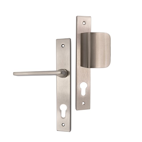 Ручки на планке OZEN Helen AL200-PH CR.ST Left левая 85мм фиксированная-нажимная сатин - Фото №1