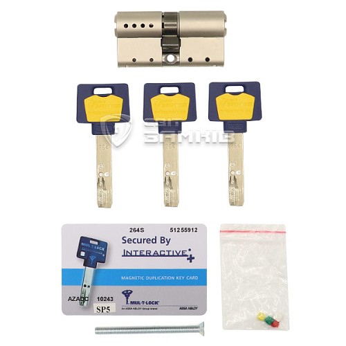 Цилиндр MUL-T-LOCK MTL600/Interactive + MOD 115 (50*65) (модульный) никель сатин - Фото №4