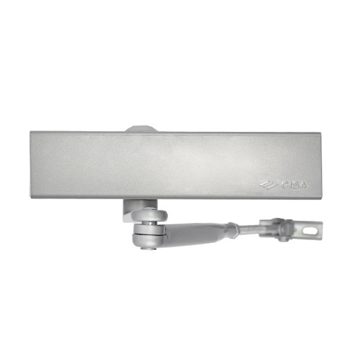 Доводчик CISA C1611.03.0.97 Professional Plus2 BC STD HO с фиксацией до 80 кг серый - Фото №4