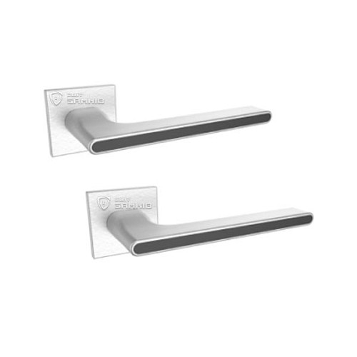 Ручки на розетте YALIS 269 (BJ79-ES79) MSC+SB матовый хром+черная вставка - Фото №1