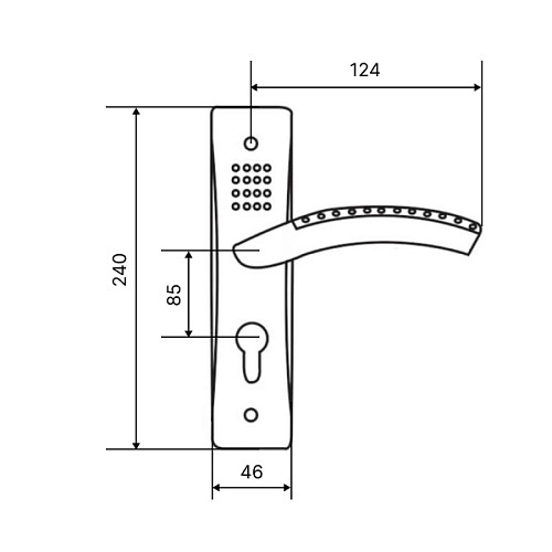 Ручки на планке SIBA Bari 85 матовый никель/хром - Фото №3