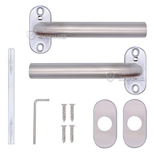 Ручки на розетте SHERLOCK SH 3001 нержавеющая сталь матовая - Фото №6