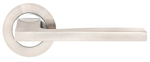 Ручки на розетте MVM/Linde A-1220 (T2-E3) SN/CP матовый никель / полированный хром  - Фото №3