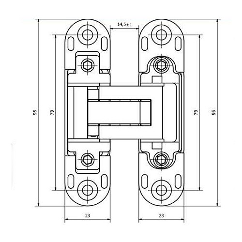 Петля CEMOM Estetic 978 3D-ME матовый хром - Фото №2