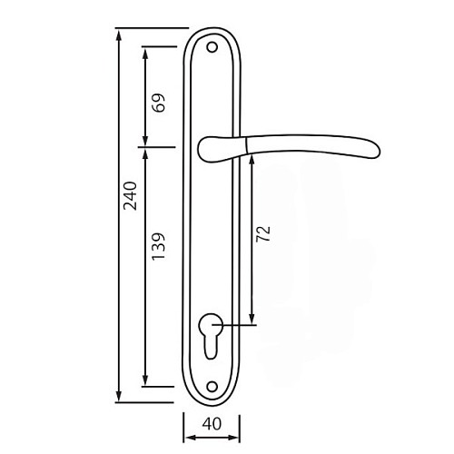 Ручки на планке SIBA Lucca 72 матовый никель/хром - Фото №2