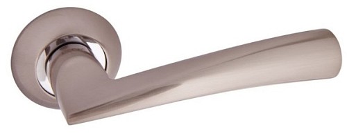 Ручки на розетте KEDR R10.080-AL SN/CP сатин/хром  - Фото №2