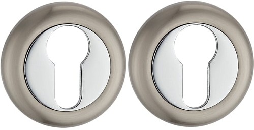 Накладки на сердцевину MVM E5 SN/CP  матовый никель / полированный хром - Фото №2