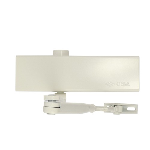 Доводчик CISA C1611.03.0.45 Professional Plus2 BC STD HO с фиксацией до 80 кг белый - Фото №3