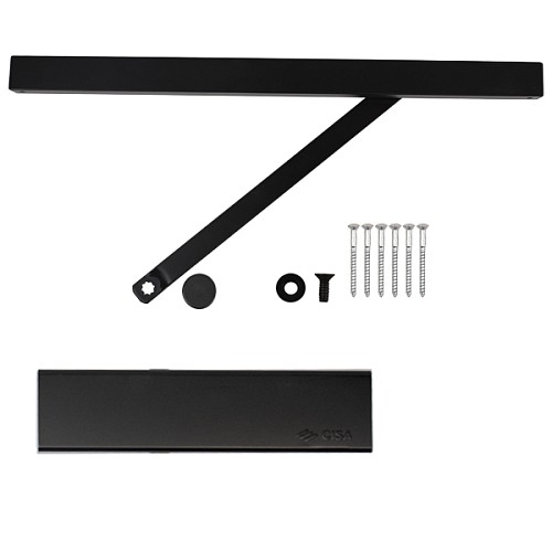 Доводчик CISA C2010.03.0.90 Professional Plus2 SLD до 60 кг FIRE черный - Фото №5