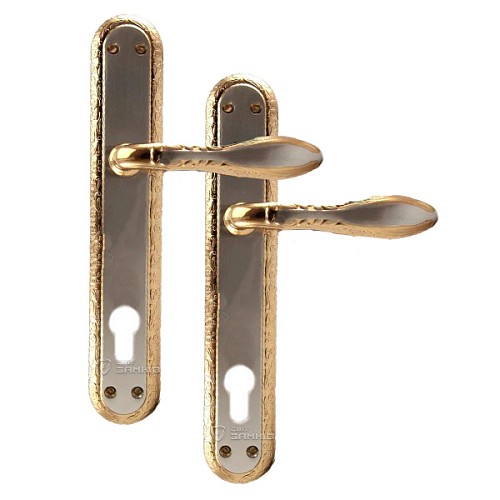 Ручки на планке OZCANLAR Zara Yale 85 сатин/золото - Фото №1