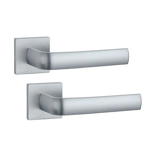 Ручки на розетте APRILE AS Mela Q 7S тонкая розетта сатин хром - Фото №1