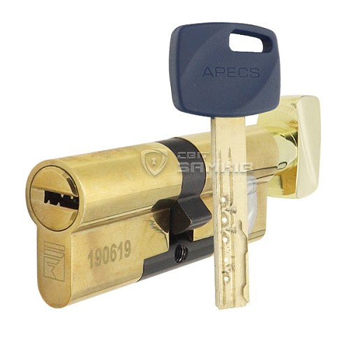 Циліндр APECS XR 60T (30*30T) латунь матова  - Фото №1