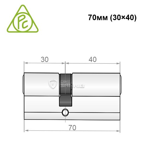 Циліндр CORTELLEZZI PRIMO 116 70 (30*40) білий - Фото №5
