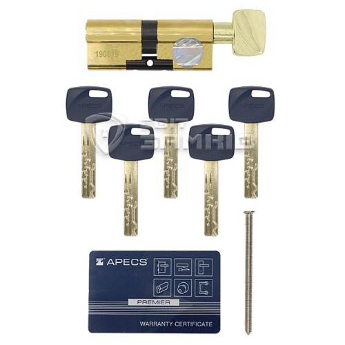 Циліндр APECS XR 80T (45*35T) латунь матова  - Фото №4