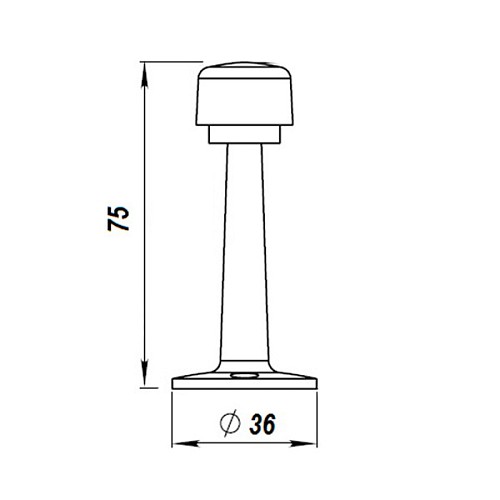 Стопор дверной настенный CLASS 015 SN сатин - Фото №2