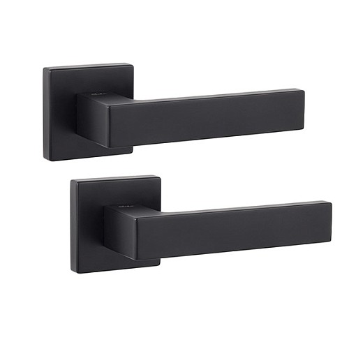 Ручки на розеті SIBA Kuadro (R09) чорний - Фото №1