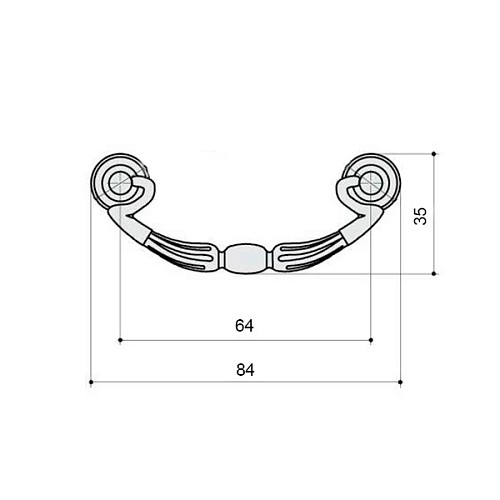 Ручка мебельная BOSETTI MARELLA Classic 64 мм золото античное - Фото №3