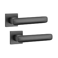 Ручки на розетте APRILE AS Stella Q 7S тонкая розетта черный