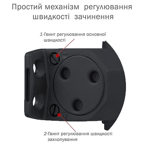 Доводчик RYOBI D-2050T BC SLD до 60кг FIRE Серый Антрацит - Фото №6