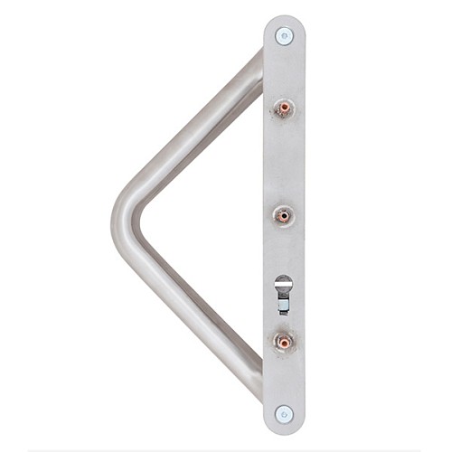 Ручка скоба ROSTEX V 390 фіксована-нажимна 85 (комплект) нержавіюча сталь матова - Фото №6