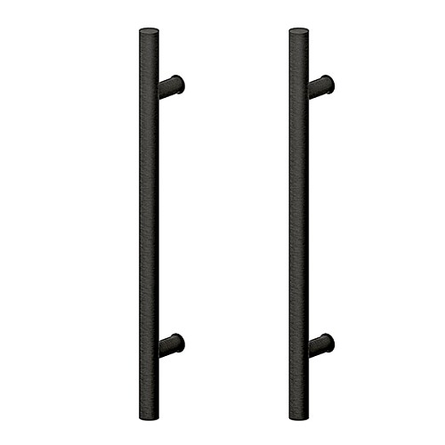 Ручки скоби WALA PA10 1200/1000.90 (комплект) труба 30 матовий чорний - Фото №1