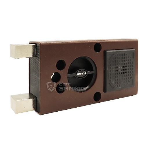 Замок накладной GERDA TYTAN Zе 1 (BS55мм) коричневый 4 ключа - Фото №1