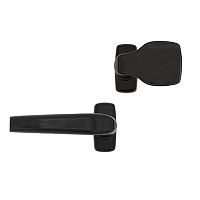 Ручки на розеті MEDOS Merkury нажимна-фіксована чорна