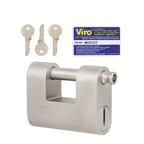 Замок навесной VIRO MONOLITH 4144 (3 ключа) - Фото №5
