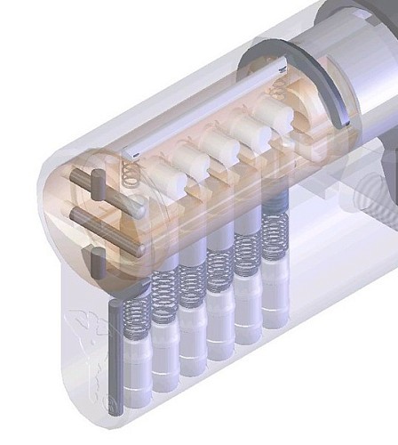 Циліндр MUL-T-LOCK MTL800/MT5+ MOD 95T (45*50T) (модульний) нікель сатин - Фото №7