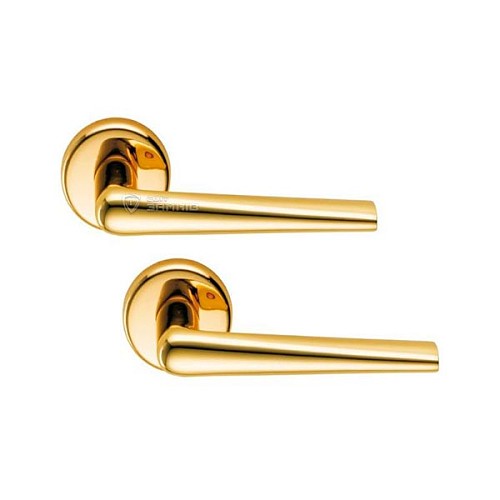 Ручки на розетте COLOMBO Robotre CD91 (CD69BZGG-CD63GB) полированная латунь - Фото №1