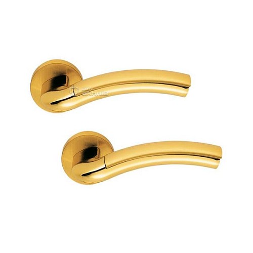 Ручки на розеті COLOMBO Milla LC31 (CD49BZGG-CD43G) полірована латунь/матове золото - Фото №1