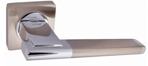 Ручки на розеті KEDR R08.142-AL SN/CP сатин/хром - Фото №2