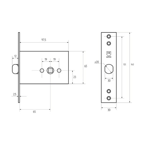 Механізм замка SHERLOCK 301 (BS67,5мм) - Фото №5
