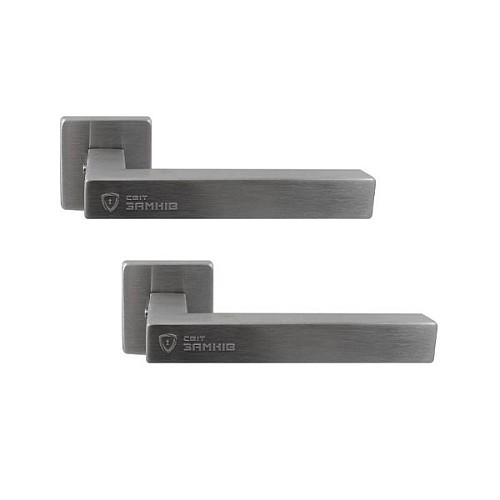 Ручки на розетте FIMET Square Cubic (211B) F60 нержавеющая сталь - Фото №1