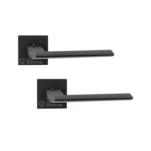 Ручки на розеті FIMET Pura 1352 (213) NM матовий чорний - Фото №1