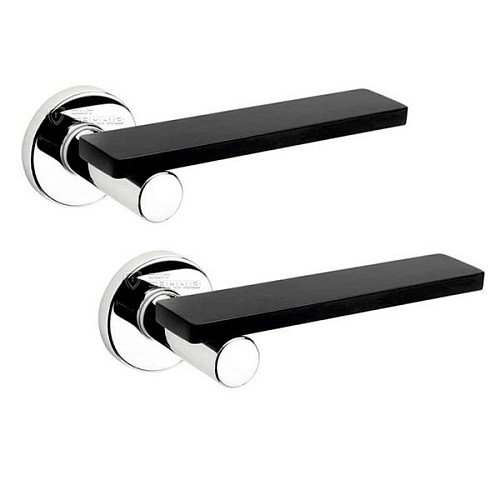 Ручки на розеті DND by MARTINELLI Minima ZCNE хром/чорний - Фото №1