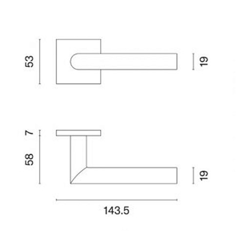Ручки на розеті APRILE AT Arabis Q 7S тонка розета чорний - Фото №2