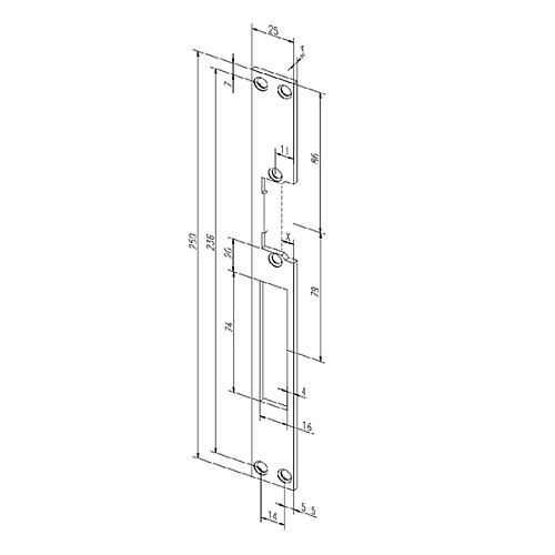 Зворотня планка EFF EFF 814 HZ оцинкована сталь - Фото №2