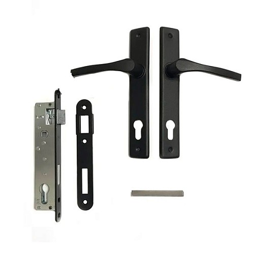 Комплект замка (руч.Nati 90 + Яния PZ) (BS20*90мм) черный - Фото №1