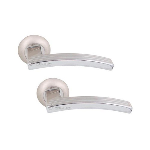 Ручки на розеті COMIT Michaela R59 (Moderno) хром/матовий нікель - Фото №1