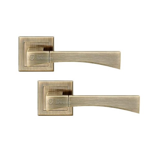 Ручки на розетте MVM Z-1257 (T7-E8) AB старая бронза  - Фото №1