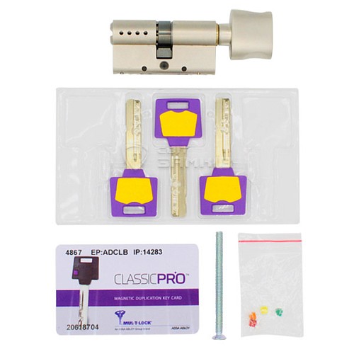 Цилиндр MUL-T-LOCK MTL400/ClassicPRO 115T (50*65T) никель сатин - Фото №4