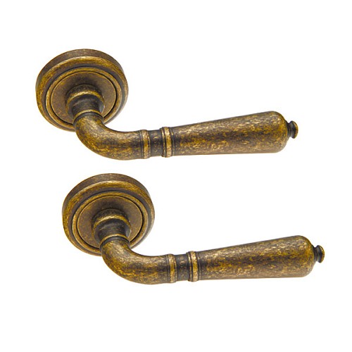 Ручки на розетте FADEX Antik 130V B09 античная бронза - Фото №1