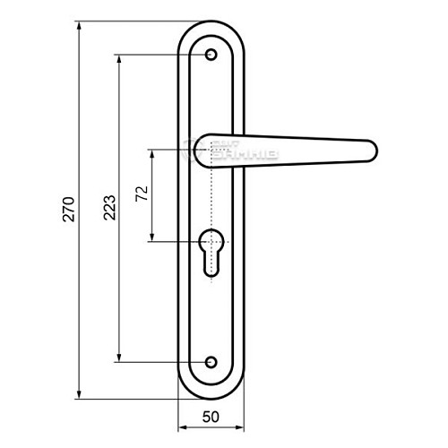 Ручки на планці OZCANLAR Yakut Yale 72 матова бронза - Фото №2