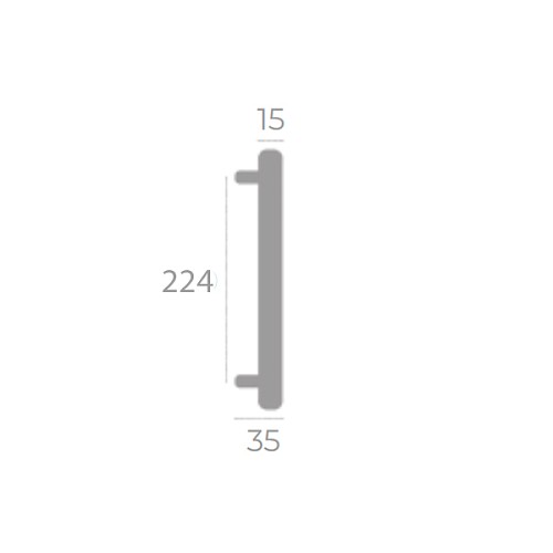 Ручка меблева FORME City E334 224 мм C01 хром полірований - Фото №2