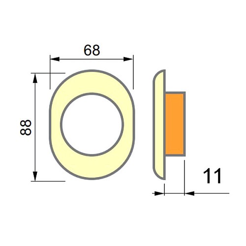 Декоративна накладка DISEC A1559 зовнішня хром полірований - Фото №4